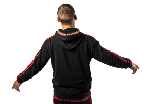 Czarna dresowa bluza góralska