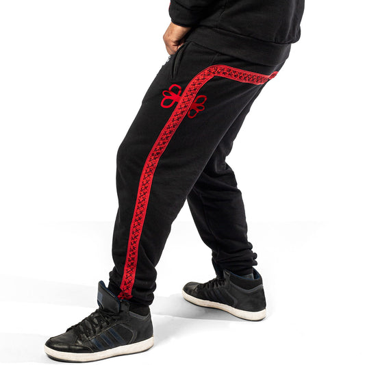 Czarne dresowe spodnie góralskie